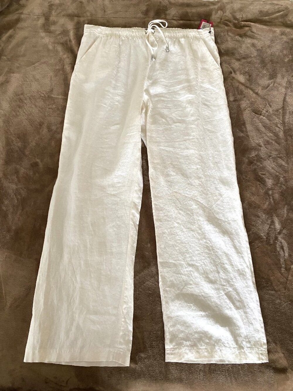 Vince Camuto Drawstring Linen Blend Pants XL